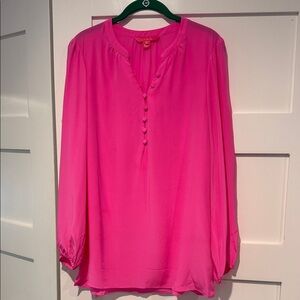 Lilly Pulitzer Elsa Vibrant Pink Blouse